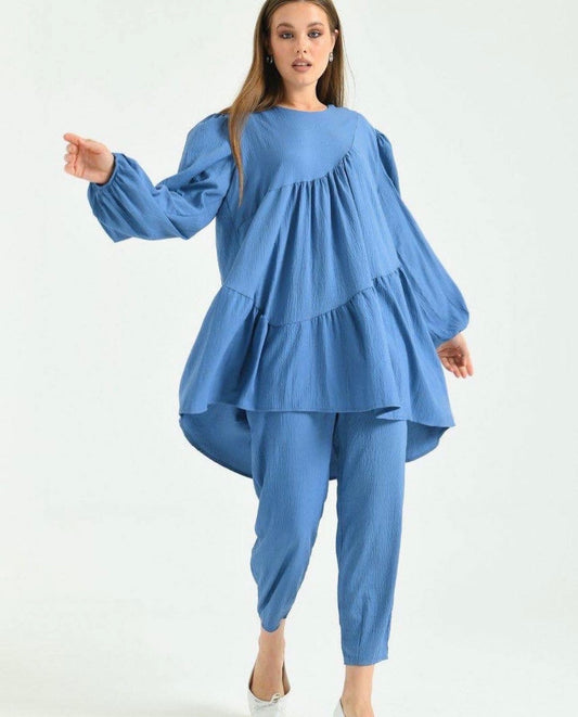 Wide Butterfly Tunic + Pants Set