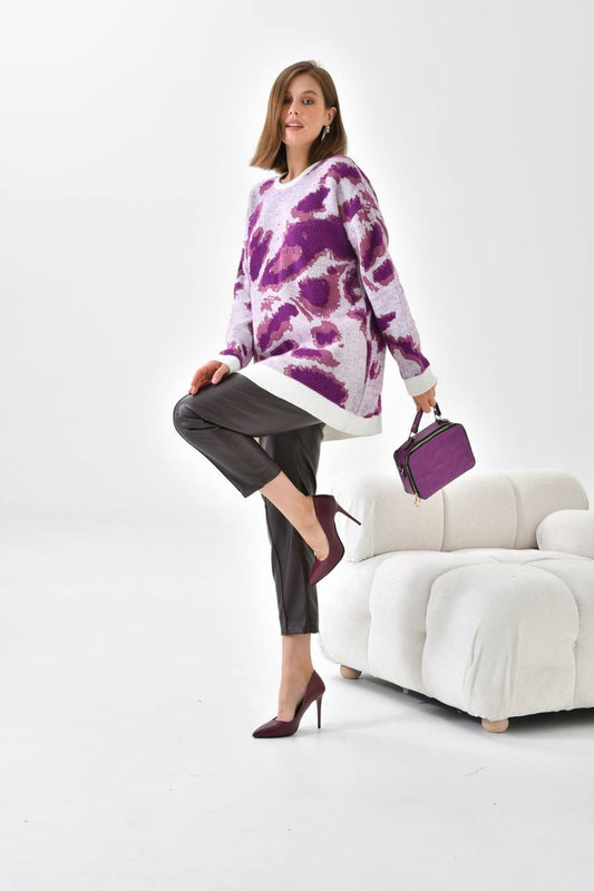 Purple Trico-Wool Tunic